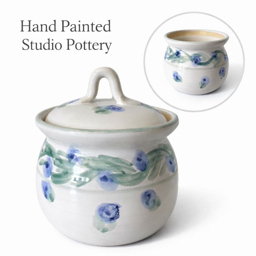 Pondosa Pottery Clinton BC Canadian Studio Pottery Sugar Bowl Jam Pot